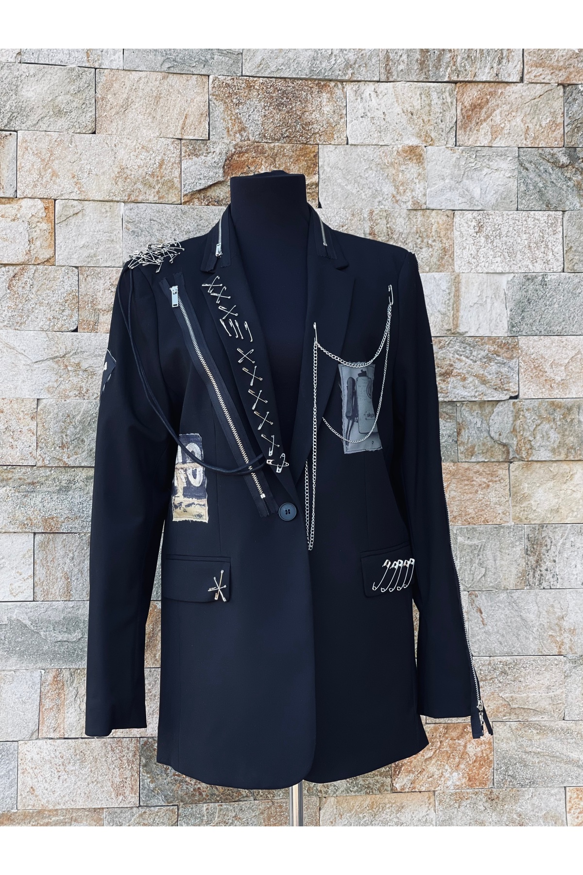Sacou Damă Complicated to Simple Handmade, Negru
