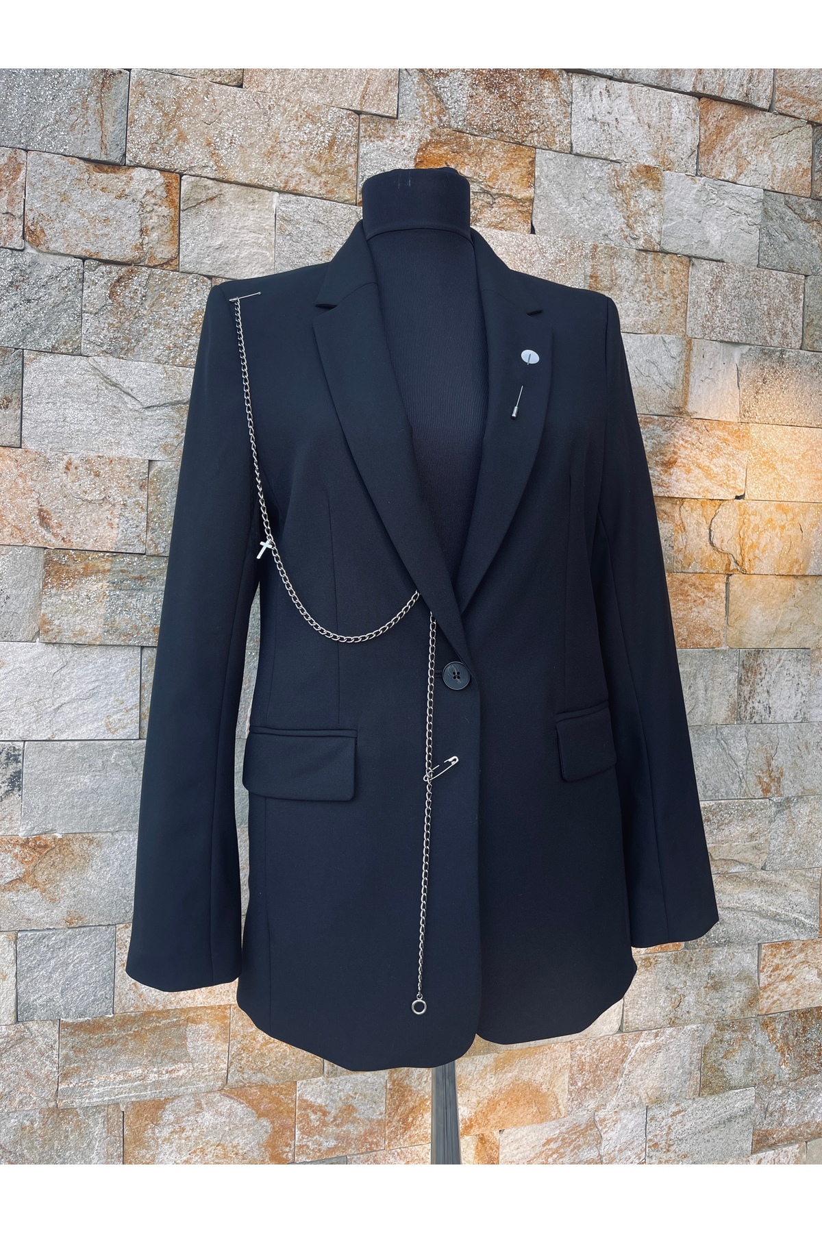 Sacou Damă Limente Handmade, Design Minimalist, Negru
